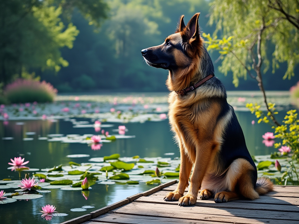 Claude Monet German Shepherd 11
