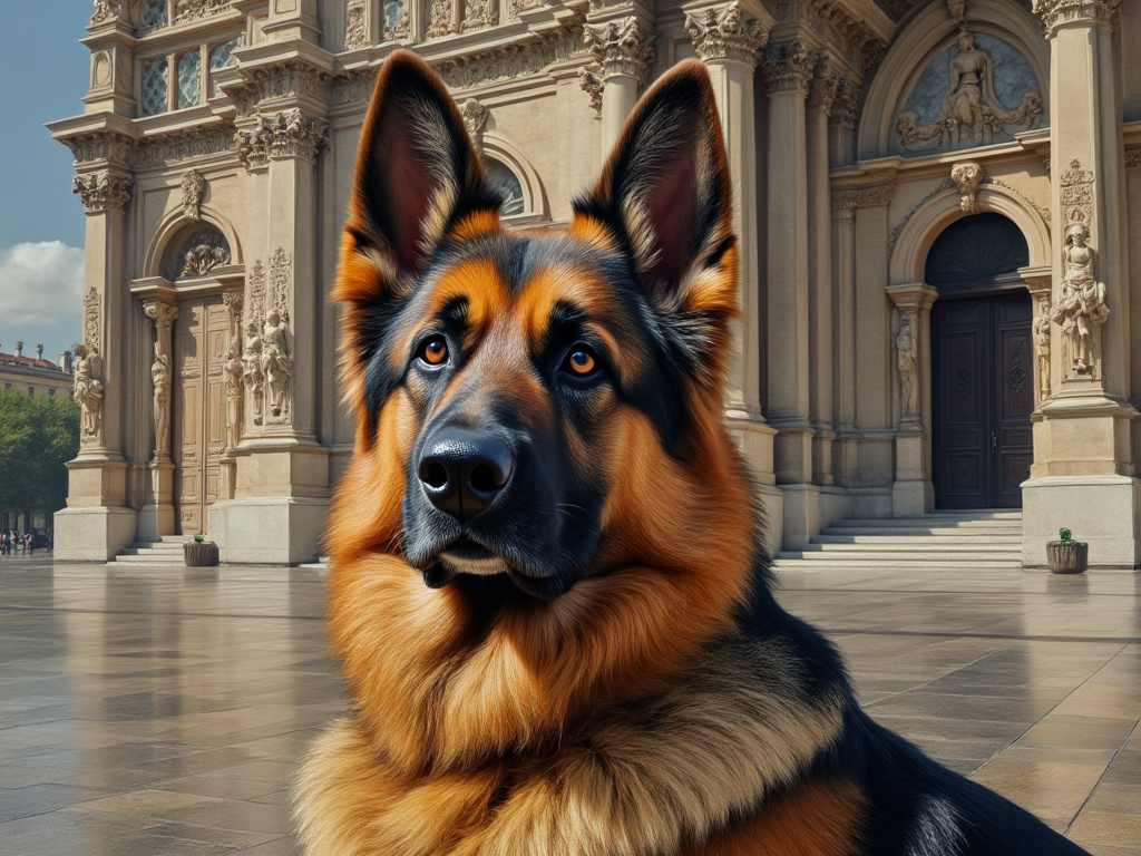 Claude Monet German Shepherd 12