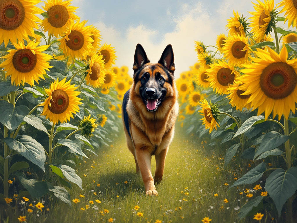 Claude Monet German Shepherd 6