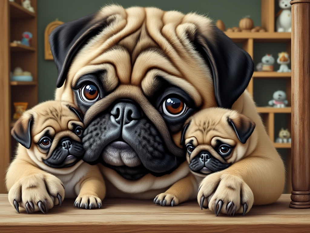 Norman Rockwell Pug 4