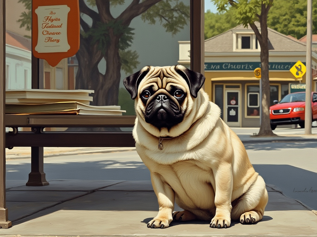Norman Rockwell Pug 8