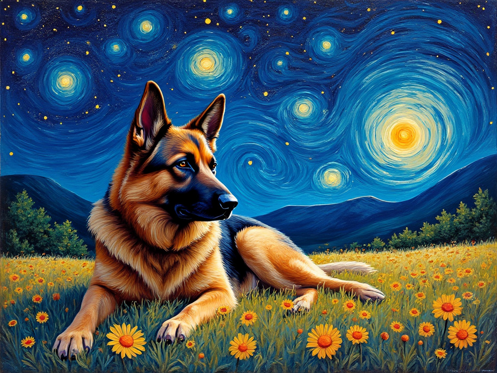 Vincent Van Goh German Shepherds Cover