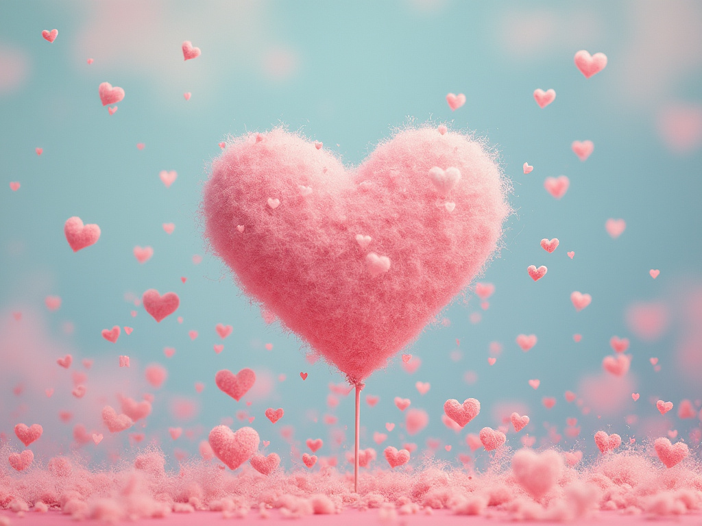 Cotton Candy Heart 1